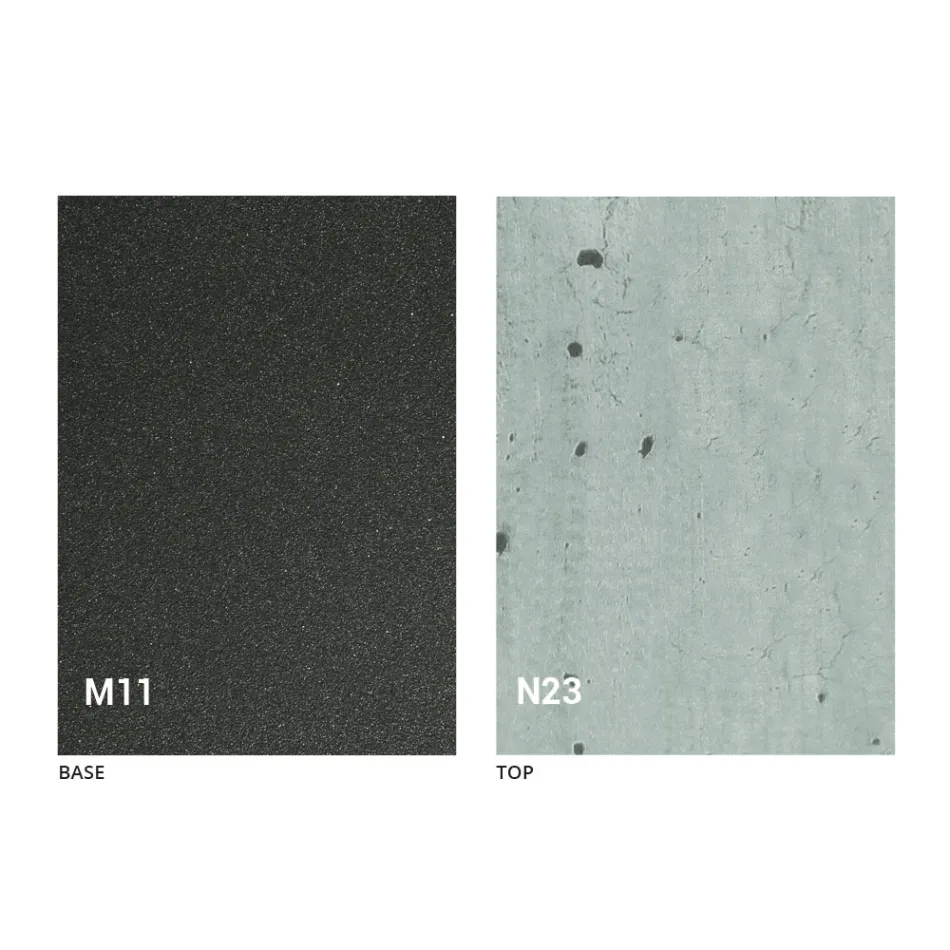 Table basse transformable moderne en métal graphite et plateau en bois - Sistocle Viadurini