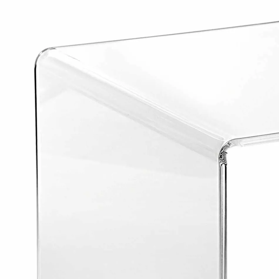 transparente table basse design moderne 50x50cm Big Terry, made in Italy Viadurini