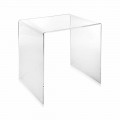 Table d'appoint transparente 50x50cm Terry Big, faite en Italie