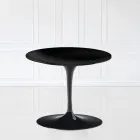 Table basse Eero Saarinen Tulip H 39 avec plateau en stratifié liquide noir Made in Italy - Scarlet Viadurini