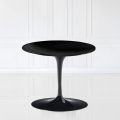 Table basse Tulip Eero Saarinen avec plateau en stratifié liquide noir H 39 Made in Italy - Scarlet