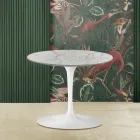 Eero Saarinen Tulip Coffee Table H 39 avec plateau en marbre Statuarietto Carrara Viadurini