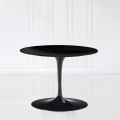 Table basse ovale Tulip Eero Saarinen H 39 en stratifié liquide noir Made in Italy - Scarlet