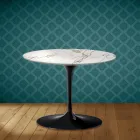 Table basse Tulipe Eero Saarinen H 41 cm en céramique Aura 22, fabriquée en Italie - Écarlate Viadurini