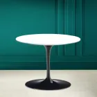 Table basse tulipe Eero Saarinen H 41 en céramique blanc absolu Made in Italy - Scarlet Viadurini