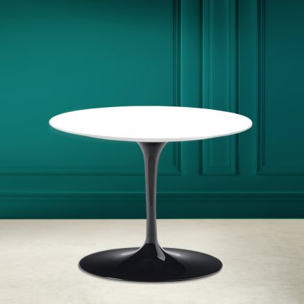 Table basse tulipe Eero Saarinen H 41 en céramique blanc absolu Made in Italy - Scarlet Viadurini
