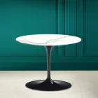 Table basse tulipe Eero Saarinen H 41 en céramique Calacatta Michelangelo Viadurini