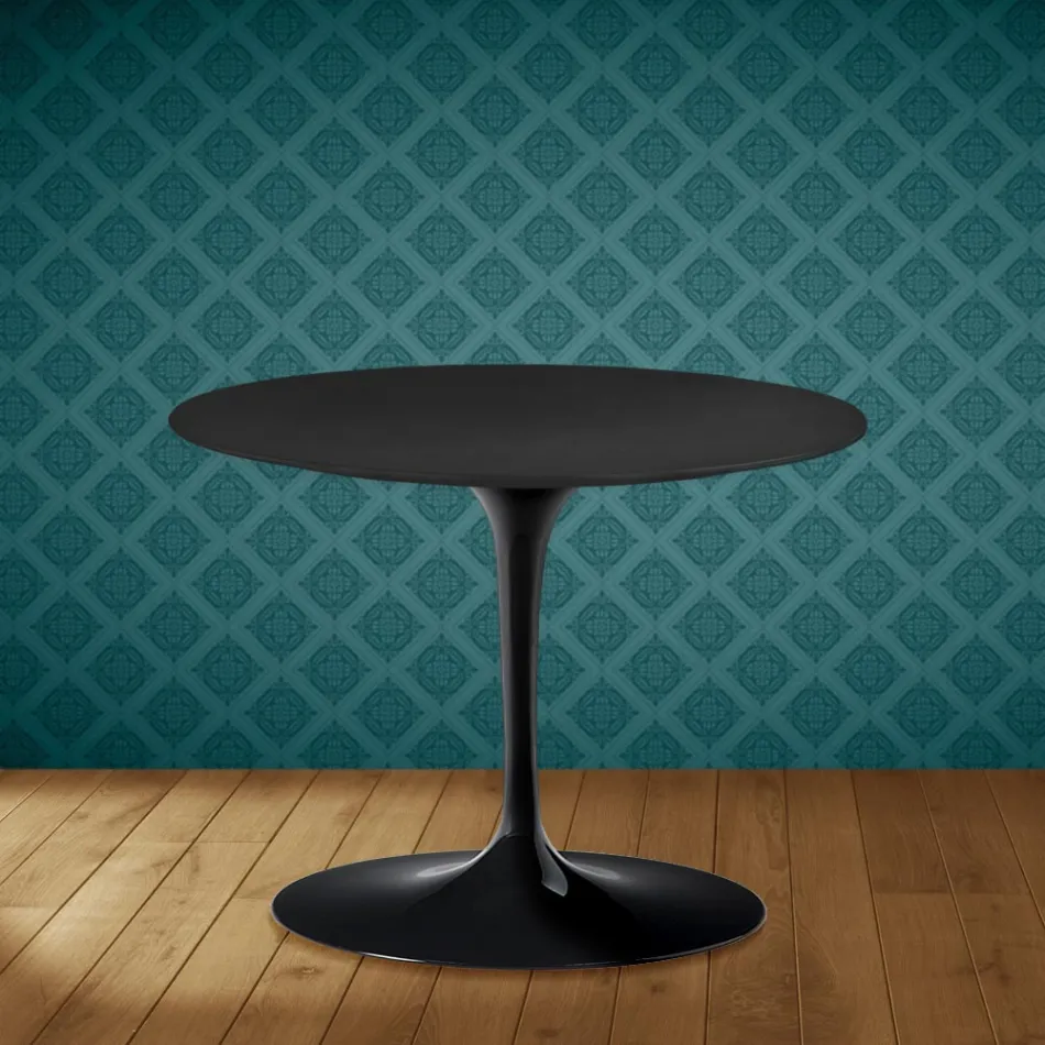 Table basse Tulipe Eero Saarinen H 41 cm, céramique Domoos, fabriquée en Italie - Écarlate Viadurini
