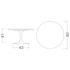 Table basse tulipe Eero Saarinen H 41 en céramique Entzo Made in Italy - Scarlet Viadurini