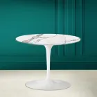 Table basse tulipe Eero Saarinen H 41 en céramique Invisible Select Made in Italy - Écarlate Viadurini