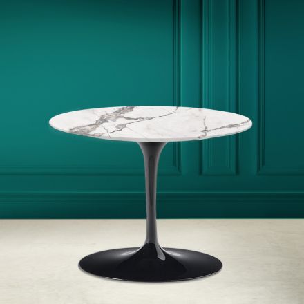 Table basse tulipe Eero Saarinen H 41 en céramique Invisible Select Made in Italy - Écarlate Viadurini