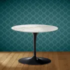 Table basse Tulipe Eero Saarinen H 41 cm, céramique polie, fabriquée en Italie - Écarlate Viadurini