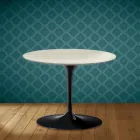 Table basse Tulipe Eero Saarinen H 41 cm en céramique Marmorio, fabriquée en Italie - Écarlate Viadurini