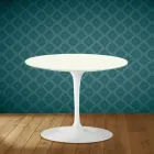 Table basse Tulipe Eero Saarinen H 41 cm en céramique Moonè, fabriquée en Italie - Écarlate Viadurini