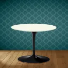 Table basse Tulipe Eero Saarinen H 41 cm en céramique Moonè, fabriquée en Italie - Écarlate Viadurini