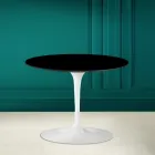 Table basse tulipe Eero Saarinen H 41 en céramique noire absolue Made in Italy - Scarlet Viadurini