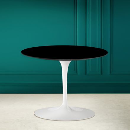 Table basse tulipe Eero Saarinen H 41 en céramique noire absolue Made in Italy - Scarlet Viadurini