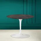Table Basse Tulipe Eero Saarinen H 41 en Noir Desire Made in Italy Céramique - Scarlet Viadurini