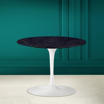 Table Basse Tulipe Eero Saarinen H 41 en Céramique Noir Laurent Made in Italy - Scarlet Viadurini