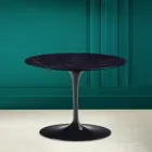 Table Basse Tulipe Eero Saarinen H 41 en Céramique Noir Laurent Made in Italy - Scarlet Viadurini