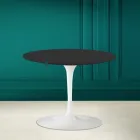 Table Basse Tulipe Eero Saarinen H 41 en Céramique Soft Noire Made in Italy - Scarlet Viadurini