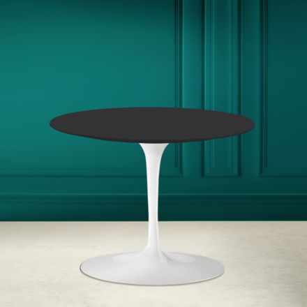 Table Basse Tulipe Eero Saarinen H 41 en Céramique Soft Noire Made in Italy - Scarlet Viadurini