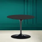 Table Basse Tulipe Eero Saarinen H 41 en Céramique Soft Noire Made in Italy - Scarlet Viadurini