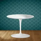 Table basse Tulipe Eero Saarinen H 41 cm en céramique Salina, fabriquée en Italie - Écarlate Viadurini