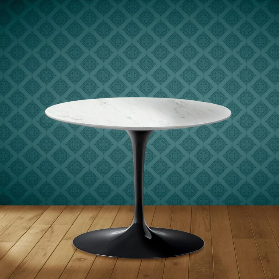 Table basse Tulipe Eero Saarinen H 41 cm en céramique Salina, fabriquée en Italie - Écarlate Viadurini