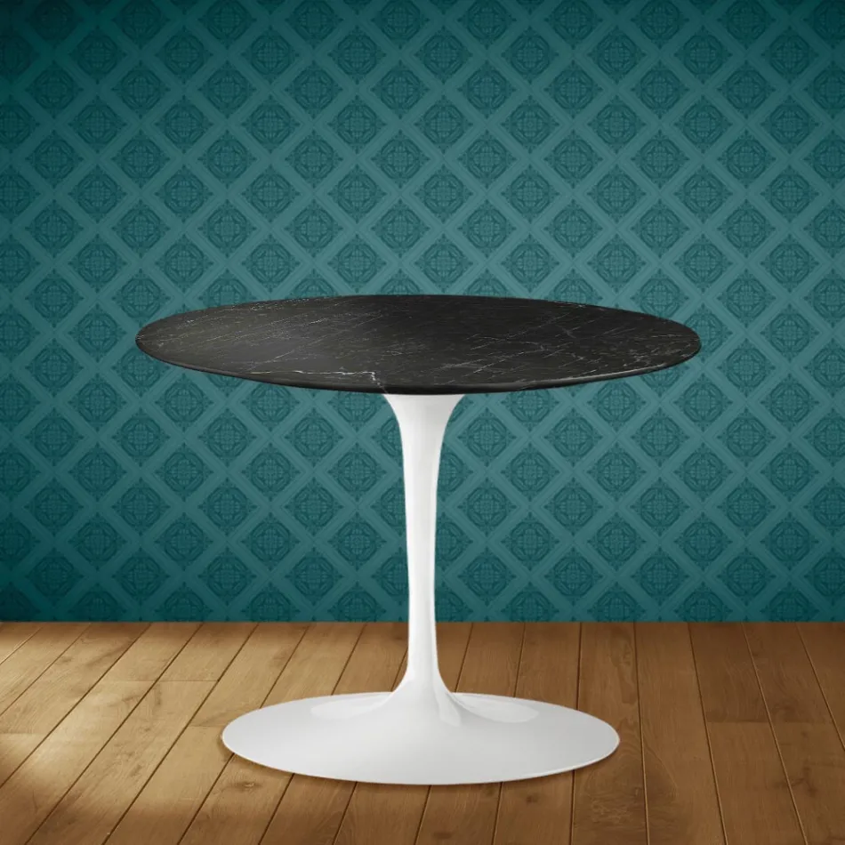 Table basse Tulipe Eero Saarinen H 41 cm en céramique Somnia, fabriquée en Italie - Écarlate Viadurini
