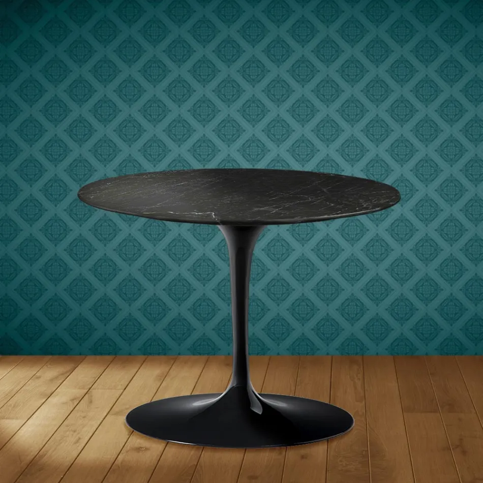 Table basse Tulipe Eero Saarinen H 41 cm en céramique Somnia, fabriquée en Italie - Écarlate Viadurini