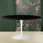 Table basse tulipe Eero Saarinen H 41 en marbre noir Marquinia Made in Italy - Scarlet Viadurini