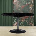 Table basse Tulip Eero Saarinen H 41 en marbre noir Marquinia Made in Italy - Scarlet