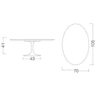 Table Basse Tulipe Eero Saarinen H 41 Ovale avec Plateau en Marbre Or Caracatta Viadurini