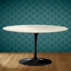 Table basse ovale Tulip d'Eero Saarinen, hauteur 41 cm, en céramique Marmorio, fabriquée en Italie - Écarlate Viadurini