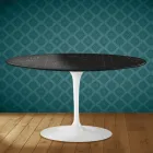 Table basse ovale Tulipe H 41 d'Eero Saarinen, en céramique Somnia, fabriquée en Italie - Écarlate Viadurini