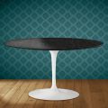 Table basse ovale Tulipe H 41 d'Eero Saarinen, en céramique Somnia, fabriquée en Italie - Écarlate