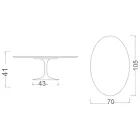 Table basse ovale Tulipe H 41 d'Eero Saarinen, en céramique Somnia, fabriquée en Italie - Écarlate Viadurini