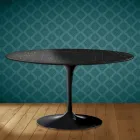 Table basse ovale Tulipe H 41 d'Eero Saarinen, en céramique Somnia, fabriquée en Italie - Écarlate Viadurini