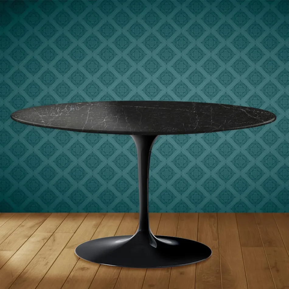 Table basse ovale Tulipe H 41 d'Eero Saarinen, en céramique Somnia, fabriquée en Italie - Écarlate Viadurini