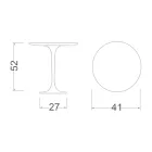 Table basse tulipe Eero Saarinen H 52 avec plateau en stratifié liquide noir Made in Italy - Scarlet Viadurini