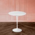 Table basse Tulip Eero Saarinen H 52 en stratifié liquide blanc Made in Italy - Scarlet