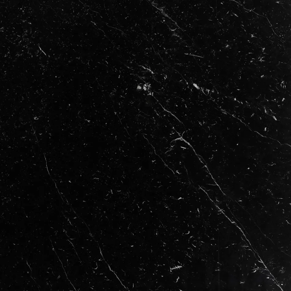 Table basse tulipe Eero Saarinen H 52 en marbre noir Marquinia Made in Italy - Scarlet Viadurini