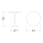 Table basse tulipe Eero Saarinen H 52 ronde en marbre Arabescato Made in Italy - Scarlet Viadurini