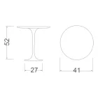 Table basse tulipe Eero Saarinen H 52 ronde en marbre de Carrare Made in Italy - Scarlet Viadurini