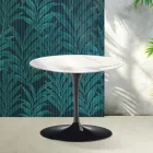 Table basse Tulipe Saarinen, hauteur 39 cm, en céramique brillante Statuario Florim - Écarlate Viadurini