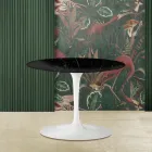 Tulip Saarinen H 39 Table Basse Ovale en Marbre MArquinia Noir Made in Italy Viadurini