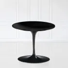 Table basse Tulip Saarinen H 41 avec plateau en stratifié liquide noir Made in Italy - Scarlet Viadurini