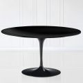 Table basse Tulip Saarinen H 41 avec plateau ovale en stratifié liquide noir Made in Italy - Scarlet