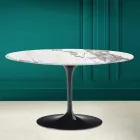 Tulip Saarinen H 41 Table Basse Ovale avec Plateau en Céramique Invisible Select Viadurini